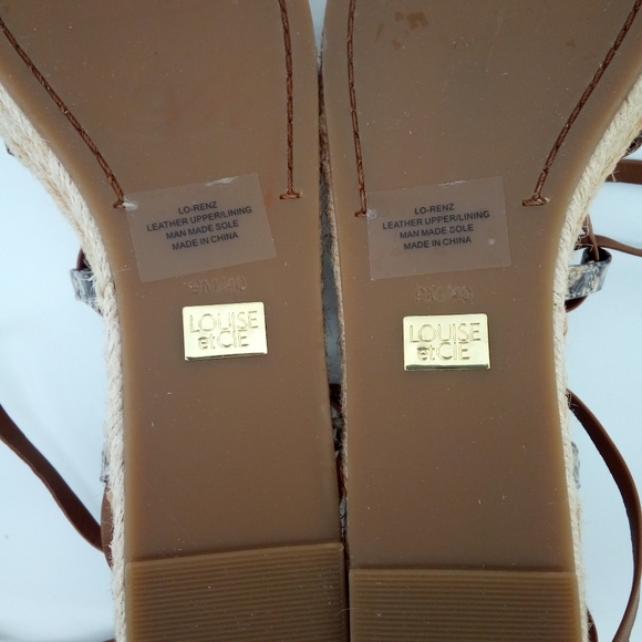 NWOT Louise et Cie Renz Platform Espidrills Wedge Sandals Snake Print Leather 9M - Picture 8 of 15